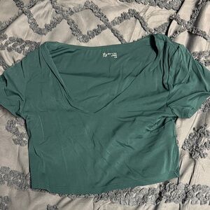 Aerie Deep Teal Crop Top